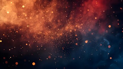 Canvas Print - Abstract Background with Sparkles and Smoke