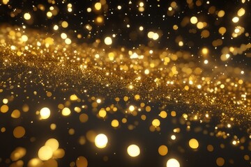 An explosion of liquid gold glitter. A great background for New Year's holidays, Merry Christmas and New Year greetings.