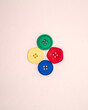 © Александр Гичко - Four colored buttons on white background
