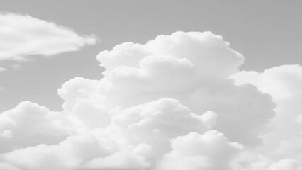 Wall Mural - White Clouds from above. Aerial view of the fluffy white cloud on blue sky. Top view from an airplane over white clouds