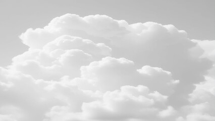 Wall Mural - White Clouds from above. Aerial view of the fluffy white cloud on blue sky. Top view from an airplane over white clouds