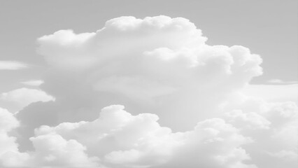 Wall Mural - White Clouds from above. Aerial view of the fluffy white cloud on blue sky. Top view from an airplane over white clouds