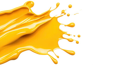 Aufkleber - Vibrant yellow paint splash creating an artistic and dynamic effect, perfect for creative projects and backgrounds.