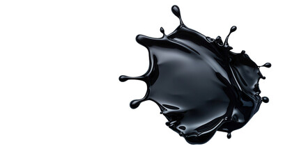 Aufkleber - A dynamic black paint splash, illustrating movement and creativity, perfect for art and design projects.