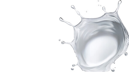 Aufkleber - A dynamic splash of milk captured in high detail, showcasing the fluid motion and pure texture against a white background.