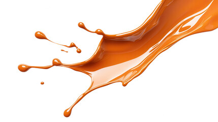 Aufkleber - A dynamic splash of vibrant orange liquid, showcasing movement and energy for creative projects and designs.