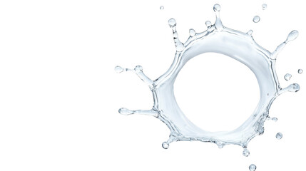 Aufkleber - A dynamic water splash captured in high resolution, showcasing the beauty and movement of liquid in a circular formation.