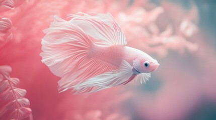 Wall Mural - Pink Betta Fish in Soft Focus