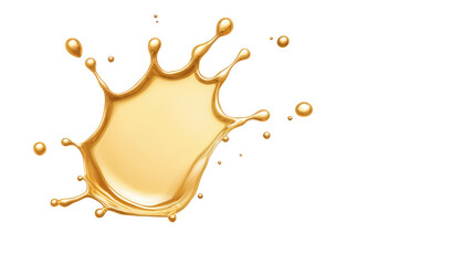Aufkleber - A vibrant splash of golden liquid captured in motion, perfect for creative designs, ads, or artistic projects.