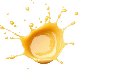 Aufkleber - A vibrant splash of yellow liquid captured mid-motion, showcasing dynamic energy and freshness against a clean background.