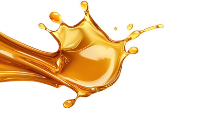 Aufkleber - Dynamic splash of golden liquid, capturing the essence of movement and freshness, perfect for creative projects and advertising.
