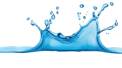 Aufkleber - Dynamic splash of water depicted in vibrant blue, capturing movement and fluidity, perfect for creative design projects.
