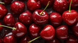 © vaivirga - Pile of ripe cherries with stalks background