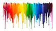 © Konstantin - Rainbow paint drips on white background
