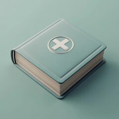 Wall Mural - 3D Medical Book Icon: Guide for Medical Knowledge Illustration Logo