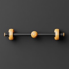 Wall Mural - 3D Pull Up Bar Icon: Equipment for Upper Body Strength Illustration Logo