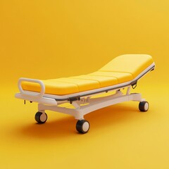 Wall Mural - 3D Stretcher Icon: Portable Patient Transport Bed Illustration Logo