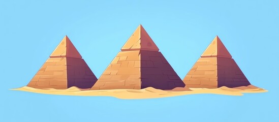 Kids matching game for preschool and kindergarten Identify the correct shadow of the pyramids