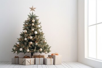 Canvas Print - Christmas tree plant gift.  Image by rawpixel.