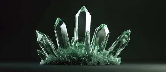 Poster - 3D rendering of a green crystal element