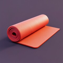 Canvas Print - 3D Yoga Mat Icon: Cushioned Yoga Practice Surface Illustration Logo