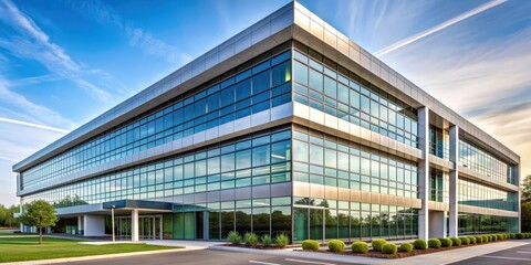 Poster - Stylish corporate building with clean lines and modern design, corporate, building, architecture, stylish, modern
