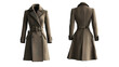 © Nattapol - Stylish brown trench coat featuring double breasted design, belted waist, and elegant tailoring. Perfect for chic and sophisticated look in cooler weather.