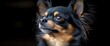 © GenVision - Closeup Portrait of a Black and Tan Chihuahua Dog Looking Up