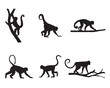 © aman - Set of monkey silhouette designs