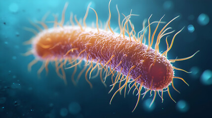 3d rendered illustration of a bacteria