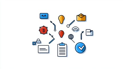 Business Strategy Planning Icon Set