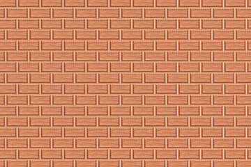 Brick wall with a pattern of leather rectangles. Artistic design featuring patchwork in the shape of a wall. Unique background with sewing patches creating a textured wall appearance.