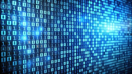 Fototapete - Numeric code representing data and information, numeric, code, data, information, digital, technology, programming