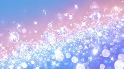 Poster - Sparkling Lights and Glowing Bubbles: A Dreamy Abstract Background