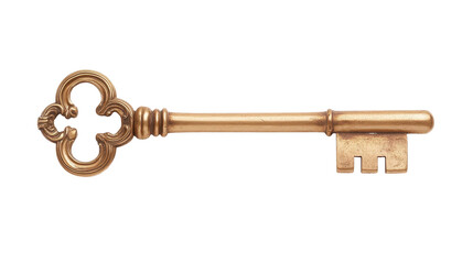 A gold key with a cross on it