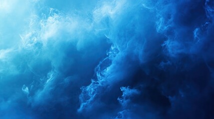 Wall Mural - Abstract Blue Smoke Background