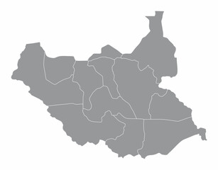 Poster - South Sudan administrative map