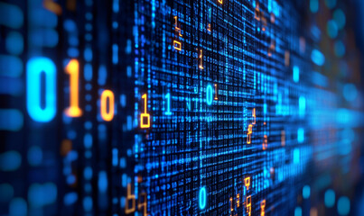 Binary Code Background for Technology Concept
