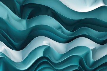 Abstract blue and white wave layers. Modern digital design of ocean wave with blue and white color wave overlapping together. Wallpaper of gradient color with blue and white color. Nature. AIG51.