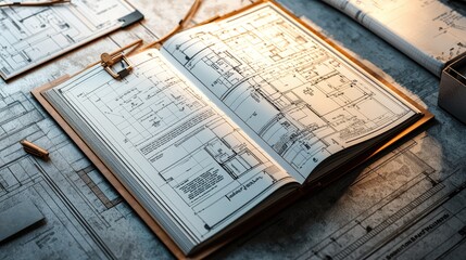 Wall Mural - Revit working drawing handbook, opening inside with inside 3 company logo sponsorship, A4 format, showing firmsâ€™ name of premium, gold and silver