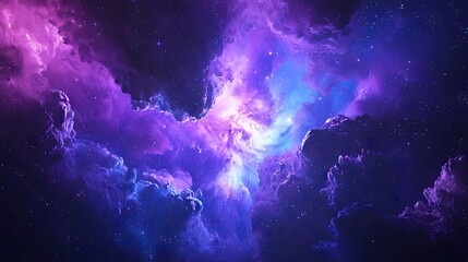 Wall Mural - space realistic, 8k, color purple and blue,