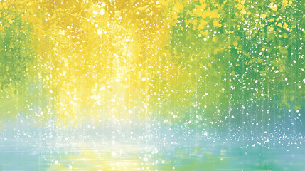 Wall Mural - Abstract Watercolor Background with Yellow, Green, and Blue Colors