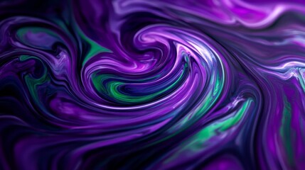 Wall Mural - a mesmerizing blend of swirling purple and green patterns creates a unique abstract design with dept