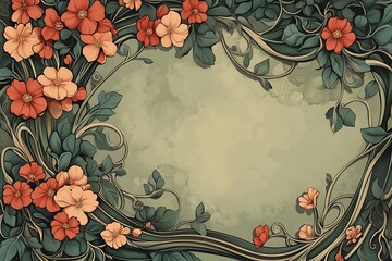 Poster - background with flowers