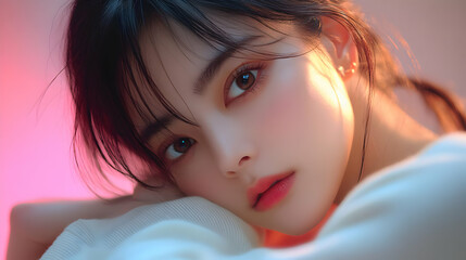 Poster - Captivating Eyes, Soft Light, Close-up Portrait