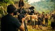 © peerawat - A documentary team filming a traditional ceremony, capturing the essence of a disappearing culture
