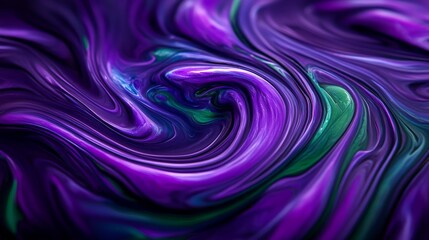 Wall Mural - a striking abstract design featuring swirling purple and green colors, perfect for dynamic visual pr