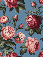 Sticker - background with roses