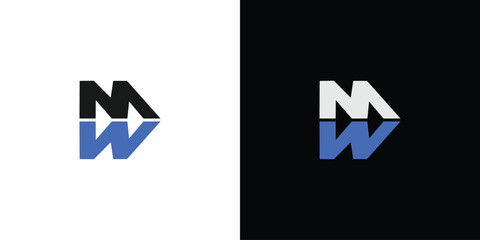 Modern and professional MW logo design