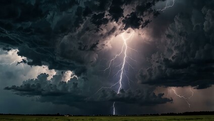 Sticker - Dramatic rope against a stormy, lightning-filled sky.